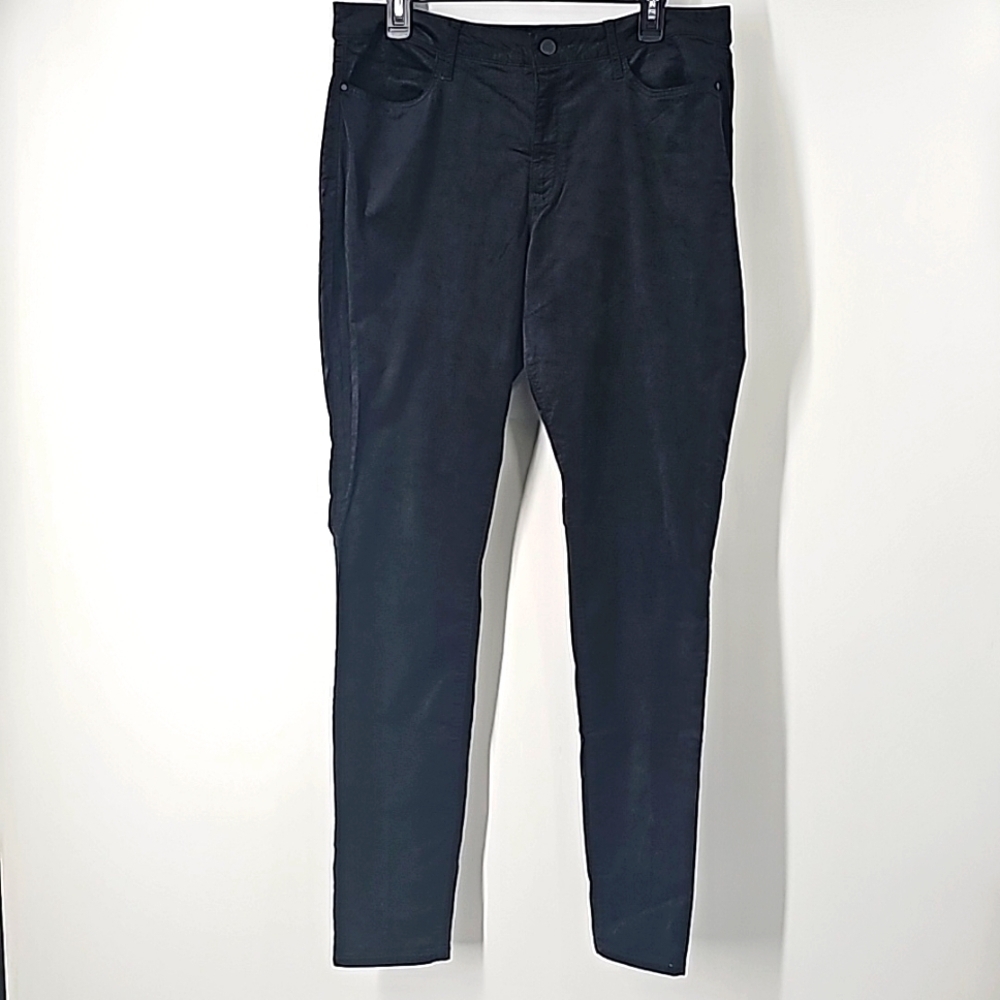 a.n.a‎ Velveteen Stretch Slim Leg 5-Pocket Extra Long Jeans Black Sz:16T